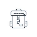 backpack icon vector from travel concept. Thin line illustration of backpack editable stroke. backpack linear sign for use on web Royalty Free Stock Photo