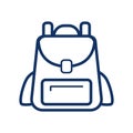Backpack icon, school bag, vector illustration Royalty Free Stock Photo