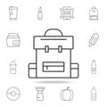Backpack line icon. Detailed set of web icons and signs. Premium graphic design. One of the collection icons for websites, web des Royalty Free Stock Photo