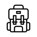 backpack line icon illustration vector graphi