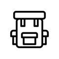 backpack line icon illustration vector graphic