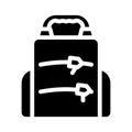 backpack lunchbox glyph icon vector illustration black Royalty Free Stock Photo