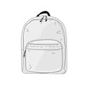 Backpack mockup, sketch for your design