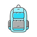 backpack rucksack color icon vector illustration Royalty Free Stock Photo