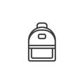 Backpack, rucksack line icon