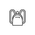 Backpack, rucksack line icon