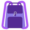 Backpack schoolbag icon, vector illustration