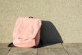 Backpack schoolgirl. Pink