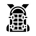 backpack with solar panel glyph icon vector illustration Royalty Free Stock Photo