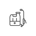 Backpack sprayer line icon