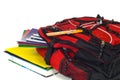 Backpack with supplies Royalty Free Stock Photo