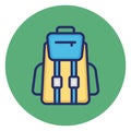 Backpack travelling bag Vector Icon which can easily edit