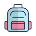 Backpack Vector icon which can easily modify or edit Royalty Free Stock Photo