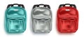 Backpack vector set design. 3d bag pack collection isolated in white background with red, green and gray colors. Royalty Free Stock Photo