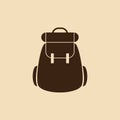 Backpacker icon vector