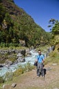 Backpacker in Nepal