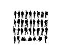 Backpacker Silhouette Royalty Free Stock Photo