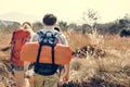 Backpackers on an adventure together