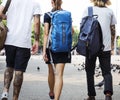 Backpackers in Chiang Mai Thailand Royalty Free Stock Photo