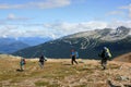 Backpackers Near Whistler-Blackcomb Royalty Free Stock Photo