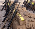 The Backpacks and Rifles of US Marines Royalty Free Stock Photo