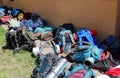 backpacks and backpacks with sleeping bags during the boyscout s