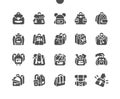 Backpacks Well-crafted Pixel Perfect Vector Solid Icons Royalty Free Stock Photo