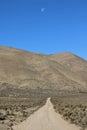 Backroad Desert Refuge Moon Blue Sky Royalty Free Stock Photo