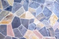 Backrounds of stone muticorored texture decorative on concrete wall  colorful background Royalty Free Stock Photo