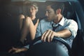 Backseat seduction Royalty Free Stock Photo