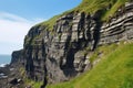 backside of a cliff with jagged rock edges