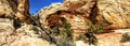 Backside of Hickman Bridge Arch in Capitol Reef National Park, Utah, USA.