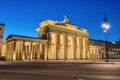 The backside of the illuminated Brandenburg Gate Royalty Free Stock Photo