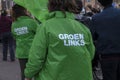 Backside Jacket Groen Links At Amsterdam The Netherlands 5-2-2022 Royalty Free Stock Photo
