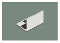 Backside of a laptop in isometric view. Simple flat illustration. Royalty Free Stock Photo