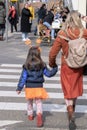 Backside Little Girl At Kingsday At Amsterdam The Netherlands 27-4-2023