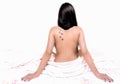 Backside of naked brunette woman Royalty Free Stock Photo