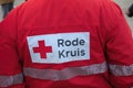 Backside Rode Kruis Jacket At Amsterdam The Netherlands 25-2-2023