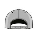 Backside of a snapback cap vector illustration Royalty Free Stock Photo