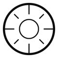 Backsight icon, simple style.