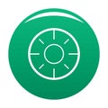 Backsight icon vector green