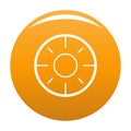 Backsight icon vector orange