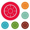 Backsight icons circle set