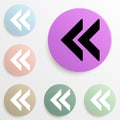 backsight mark badge color set. Simple glyph, flat vector of web icons for ui and ux, website or mobile application