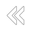 backsight mark icon. Element of web for mobile concept and web apps icon. Thin line icon for website design and development, app