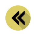 backsight mark long shadow icon. Simple glyph, flat vector of web icons for ui and ux, website or mobile application