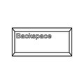 Backspace button icon Royalty Free Stock Photo