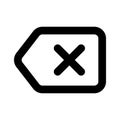 Backspace button icon, user interface vector design Royalty Free Stock Photo