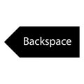 Backspace button icon vector Royalty Free Stock Photo