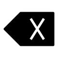 Backspace button icon vector Royalty Free Stock Photo